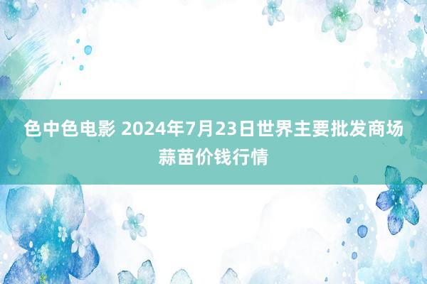 色中色电影 2024年7月23日世界主要批发商场蒜苗价钱行情