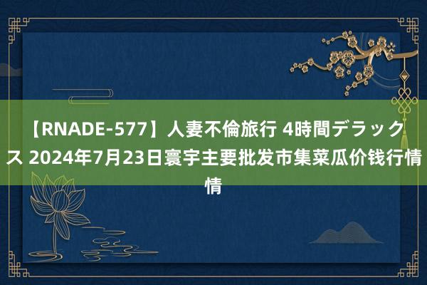 【RNADE-577】人妻不倫旅行 4時間デラックス 2024年7月23日寰宇主要批发市集菜瓜价钱行情