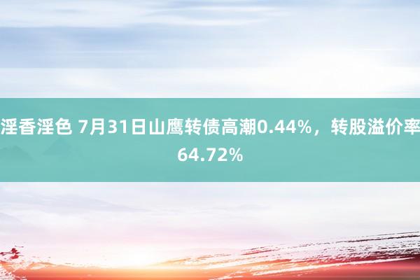 淫香淫色 7月31日山鹰转债高潮0.44%，转股溢价率64.72%