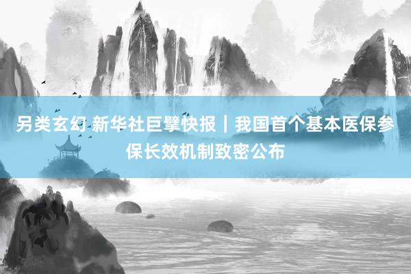 另类玄幻 新华社巨擘快报｜我国首个基本医保参保长效机制致密公布