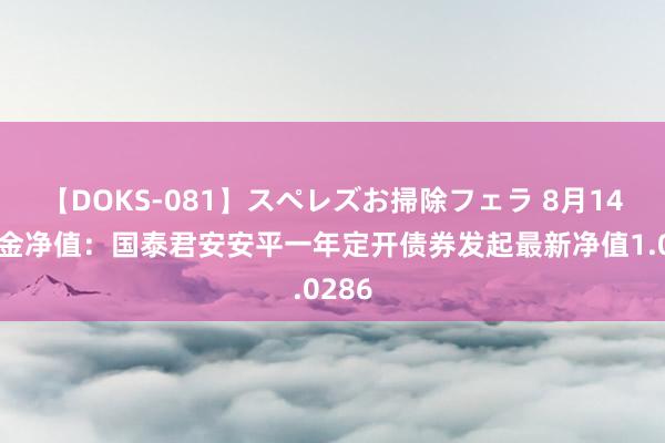 【DOKS-081】スペレズお掃除フェラ 8月14日基金净值：国泰君安安平一年定开债券发起最新净值1.0286