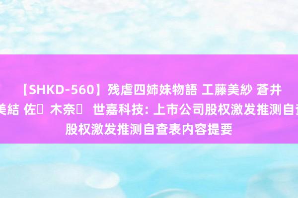 【SHKD-560】残虐四姉妹物語 工藤美紗 蒼井さくら 中谷美結 佐々木奈々 世嘉科技: 上市公司股权激发推测自查表内容提要