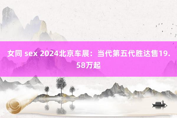 女同 sex 2024北京车展：当代第五代胜达售19.58万起