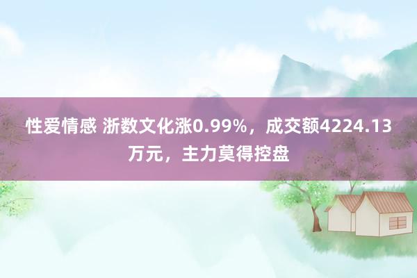 性爱情感 浙数文化涨0.99%，成交额4224.13万元，主力莫得控盘